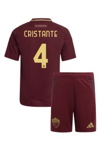 AS Roma Bryan Cristante #4 Babyklær Hjemme Fotballdrakt til barn 2024-25 Korte ermer (+ Korte bukser)